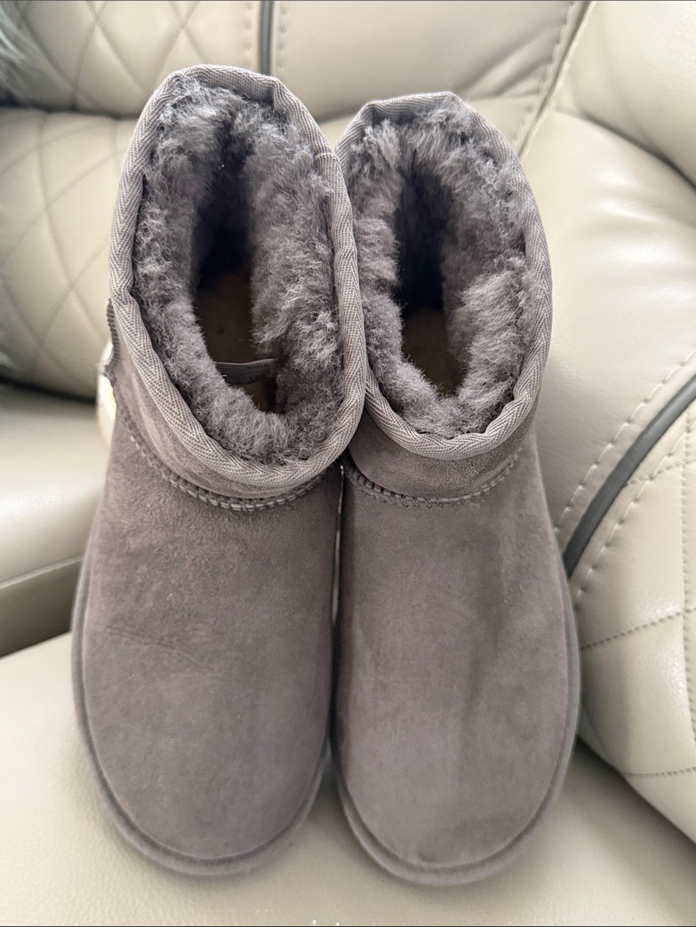 UGG Classic Short Suede Winter Boot - Gray - Picture 6 of 9